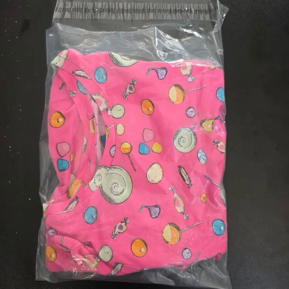 Extremely Me, Child's Pink Draw String Dress with Candy Design in size 7/8